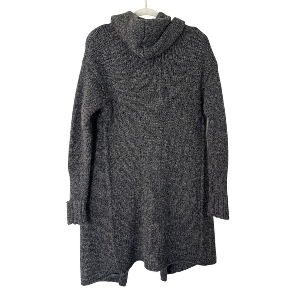 Raquel Allegra Dark Gray Alpaca Wool Hooded Longline Sweater 1 / Small Warm Cozy - Picture 8 of 8